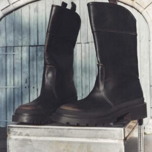 Zara Tırtıklı Taban Kahverengi Düz Kadın Çizme Bot 38 Numara ABZRA0043