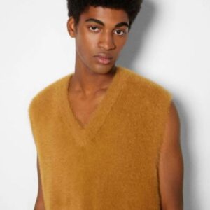 Bershka Yumuşak Tüylü Oversize Unisex Süveter Yelek ABBRS0001