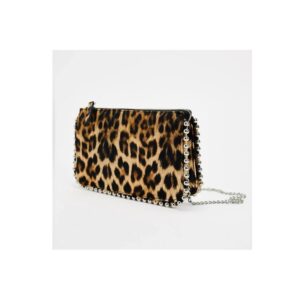 Zara Leopar Desen Zımbalı Çapraz Çanta Cüzdan ABZRA4996