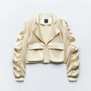 Zara Pilili Saten Oversize Bomber Mont Ceket ABZRA0298