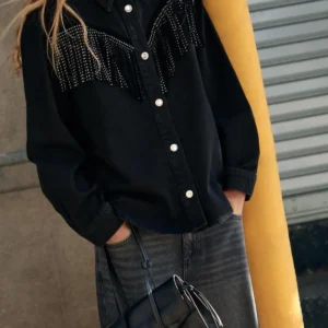 Zara Z1975 Perçinli Püsküllü Denim Ceket ABZRA1030