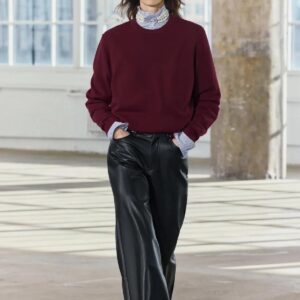Zara ZW Collection Suni Deri Düz Paça Pantolon ABZRA1039