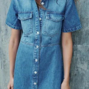 Zara Z1975 Mini Denim Elbise ABZRA1941