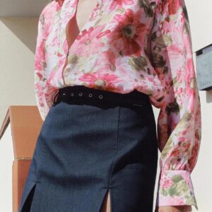 Zara Yırtmaçlı ve Kemerli Şort Etek ABZRA1061