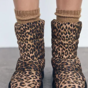 Zara Leopar Kapitone Efektli Platformlu Bilekte Bot ABZRA1102