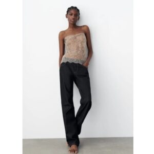 Zara ZW Collection Dantel Büstiyer Top Bluz ABZRA4440