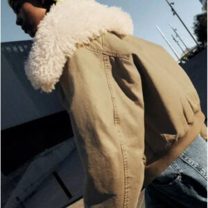 Pull&Bear Yakası Suni Kürklü Bomber Ceket ABPNB1005