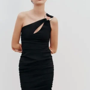 Zara Drape Detaylı Mini Elbise ABZRA0065
