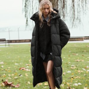 Zara Rüzgar ve Su Geçirmez Kapüşonlu Uzun Anorak Mont Kaban ABZRA1005