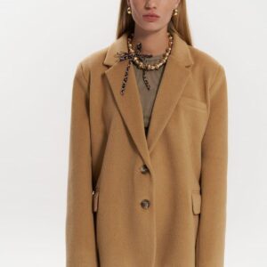 Mai Collection Howell Taba Kaşe Blazer Ceket Kısa Kaban ABMAİ0003