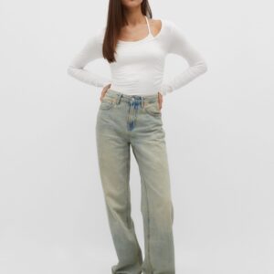 Stradivarious D92 Straight Fit Geniş Paça Jean Pantolon ABSTR5544